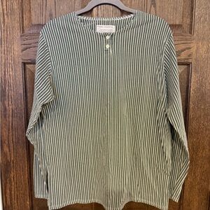 Vintage Abercrombie & Fitch Striped Long Sleeve Henley Top Like New!